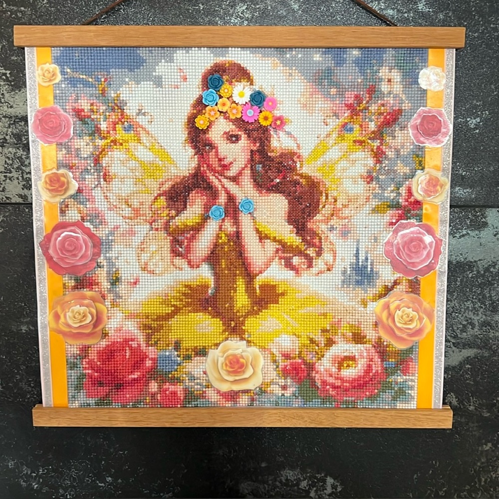 Custom Framed Art-Diamond Painting-Belle as a Fairy
